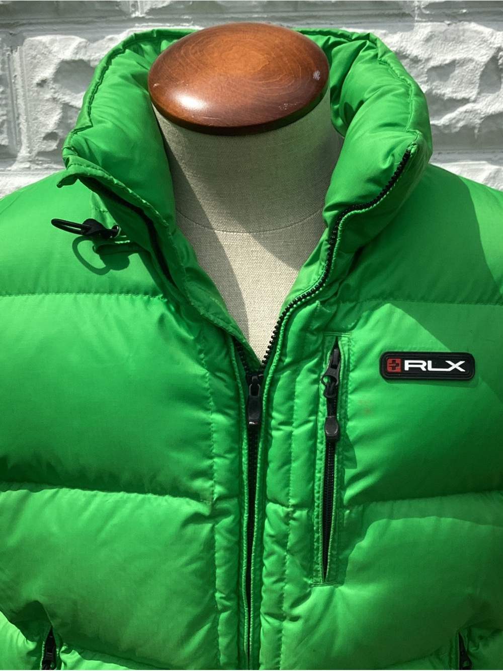 Ralph Lauren RLX Bright Green Quilted Puffer Down Vest Men’s Large - Picture 2 of 13